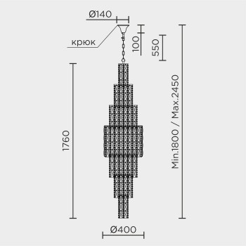 Подвесная люстра MODELUX ML.900.20 CR