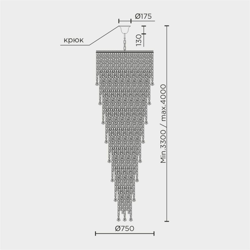 Подвесная люстра MODELUX ML.905.750 GD