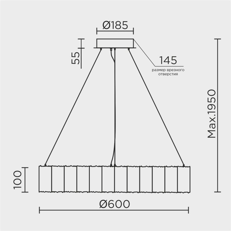 Подвесная люстра MODELUX ML.9361.600 GD