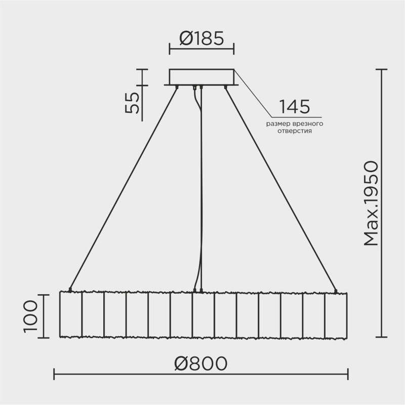 Подвесная люстра MODELUX ML.9361.800 GD
