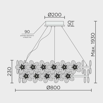 Подвесная люстра MODELUX ML.9520.800 GD
