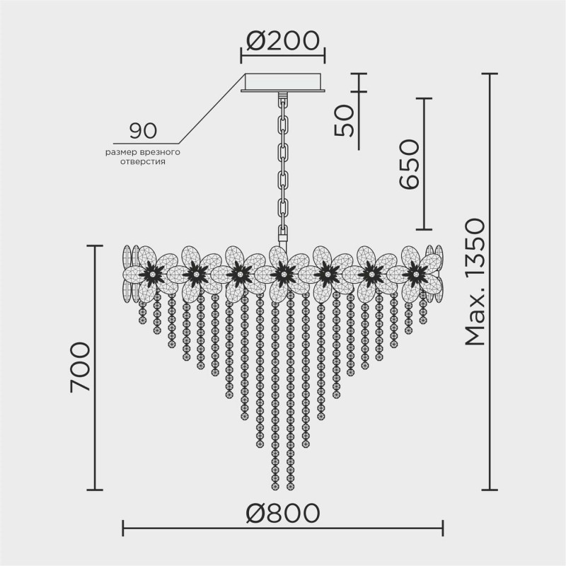 Подвесная люстра MODELUX ML.9521.800 GD