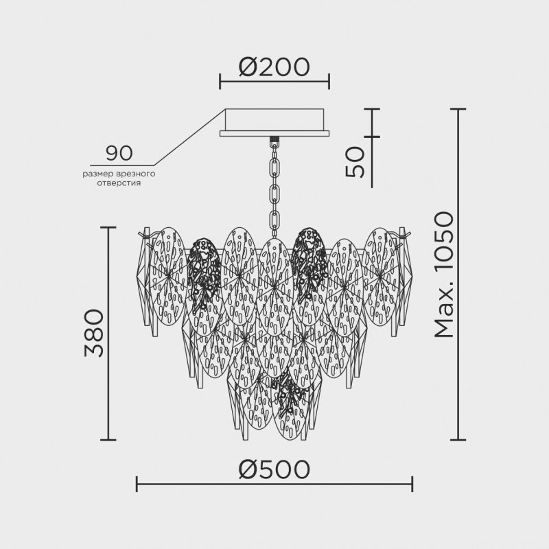 Подвесная люстра MODELUX ML.9528.500 GD