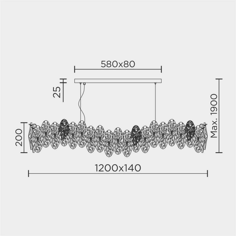 Подвесная люстра MODELUX ML.9529.1200 GD
