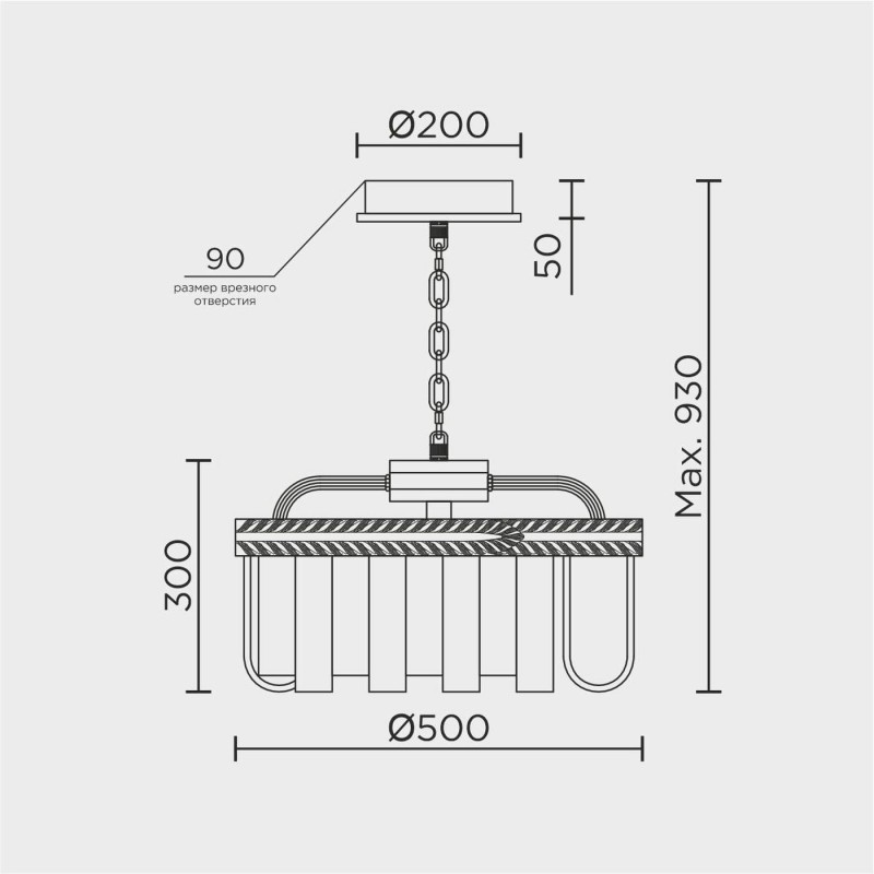 Подвесная люстра MODELUX ML.9542.500 GD