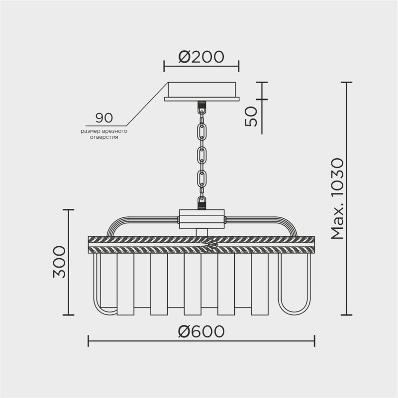 Подвесная люстра MODELUX ML.9542.600 GD