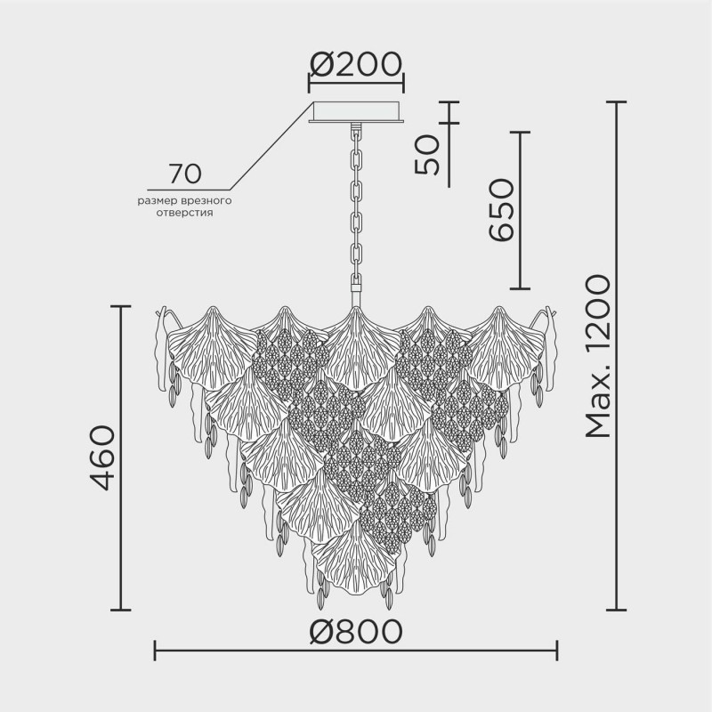 Подвесная люстра MODELUX ML.9551.800 GD