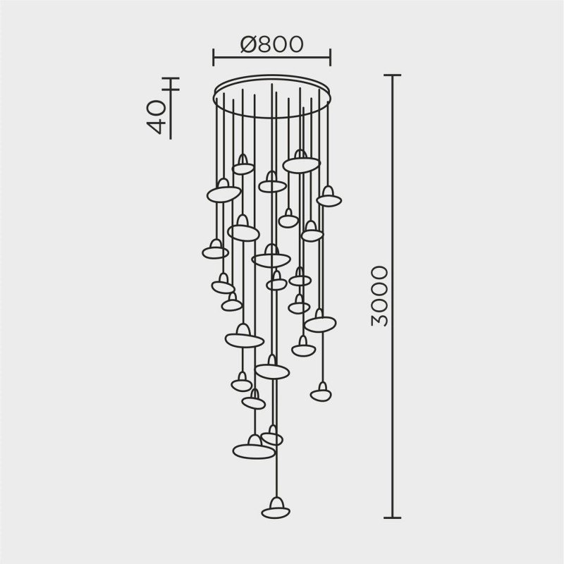 Подвесная люстра MODESTYLE MS.2326.25 BK