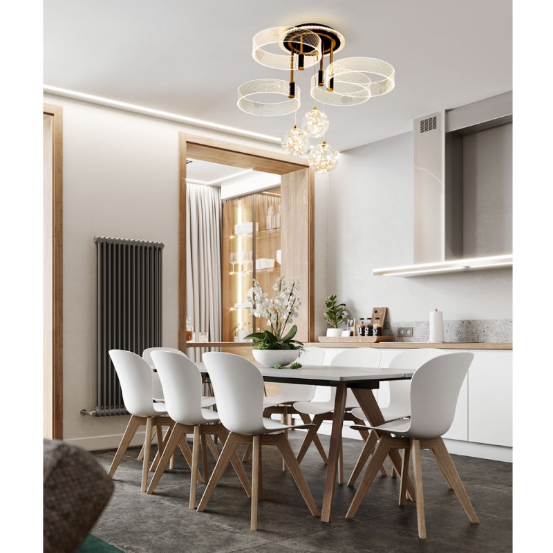 Потолочный светильник LED4U L1040-750 BK