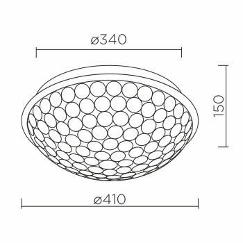Потолочный светильник LED4U L1102-400 GD
