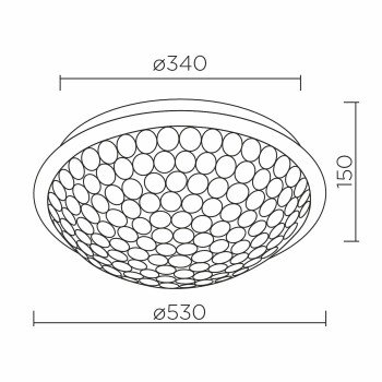 Потолочный светильник LED4U L1102-500 GD