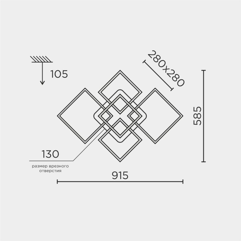 Потолочный cветильник LED4U L11040-5 BK