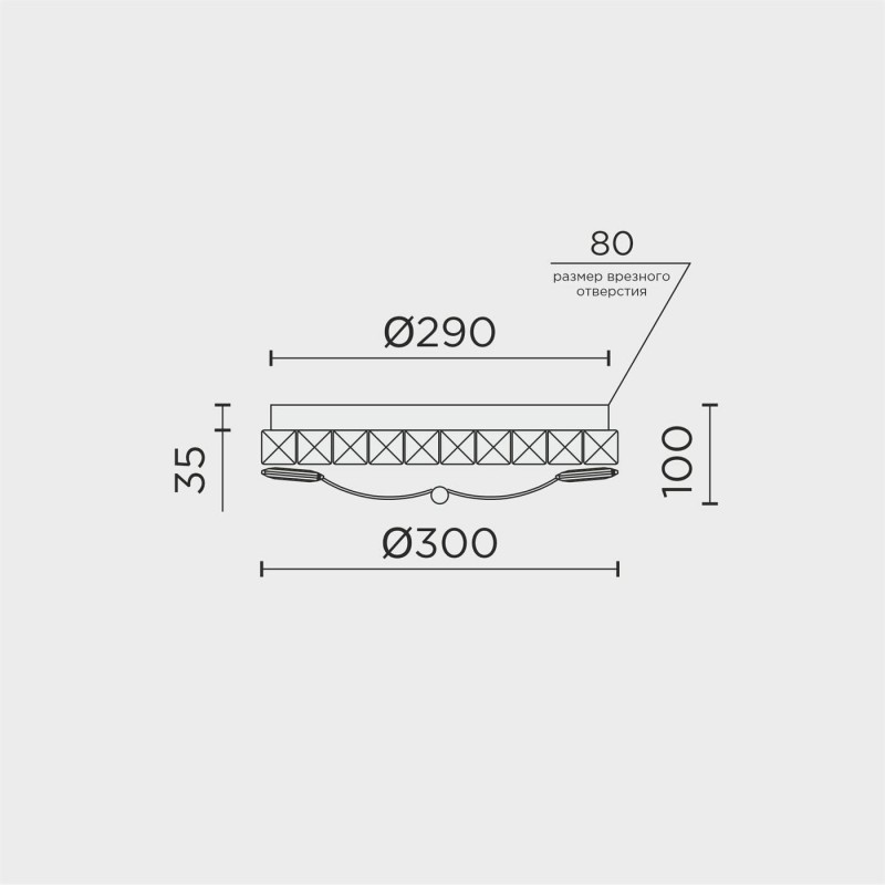 Потолочный светильник LED4U L1146-300 GD