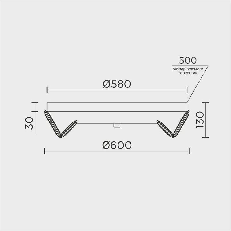 Потолочный cветильник LED4U L1190-600 GD