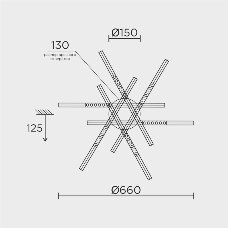 Потолочный светильник LED4U L5116-6 BK