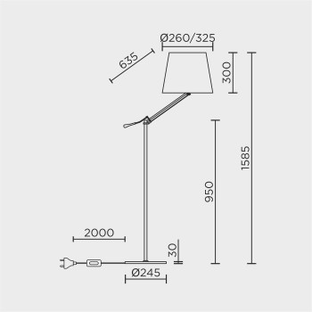 Напольный светильник MODEMODERN MD.8020.01FL SL