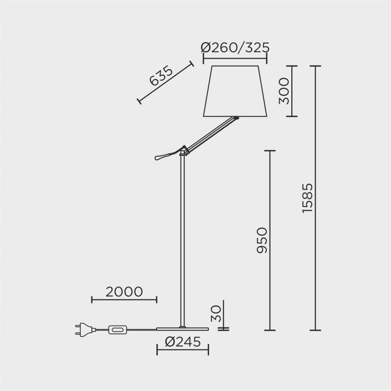 Напольный светильник MODEMODERN MD.8020.01FL SL