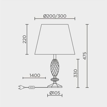 Настольный светильник MODELUX ML.5503.01TL GD