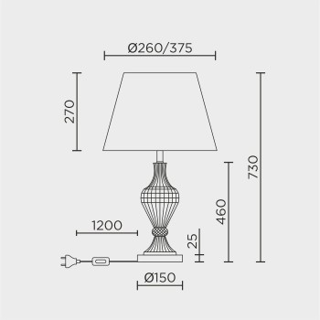 Настольный светильник MODELUX ML.5506.01TL CR