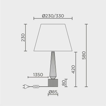 Настольный светильник MODELUX ML.5508.01TL CR