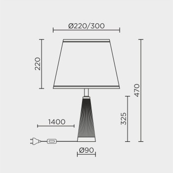 Настольный светильник MODELUX ML.5509.01TL CR