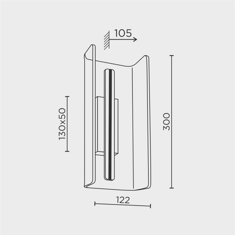 Настенный светильник MODELUX ML.590.300 BK