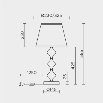 Настольный светильник MODELUX ML.6105.01TL BK