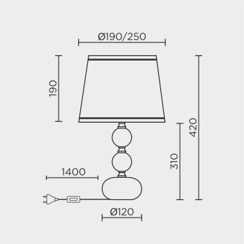 Настольный светильник MODELUX ML.6142.01TL BR