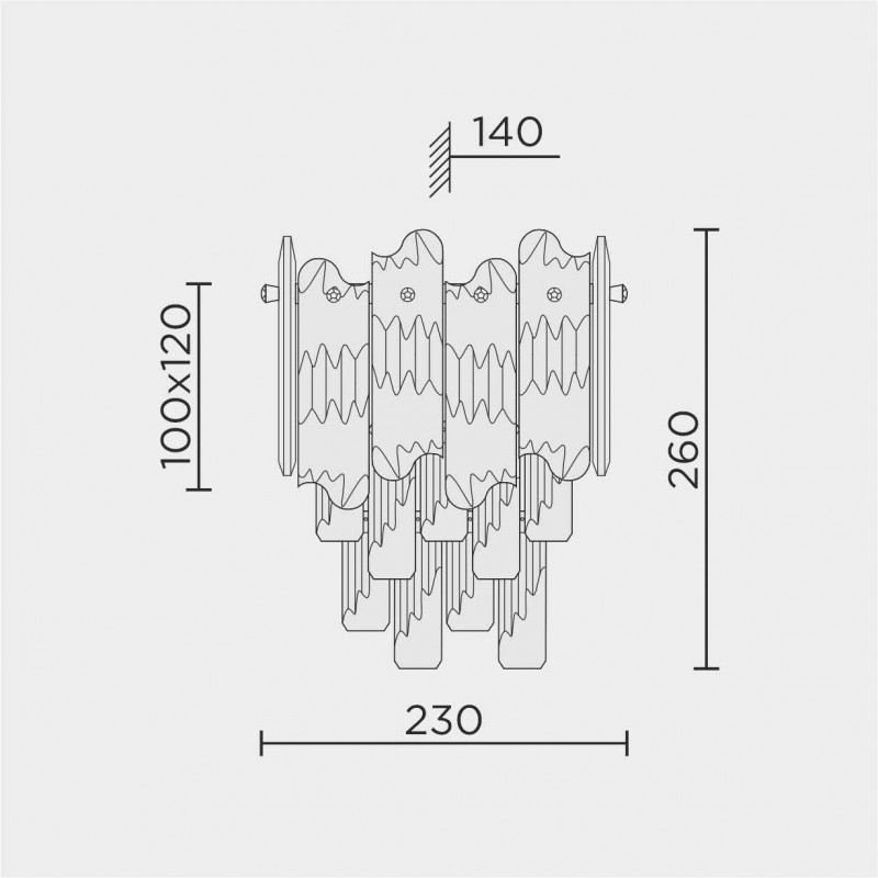 Настенный светильник MODELUX ML.7083.02 GD