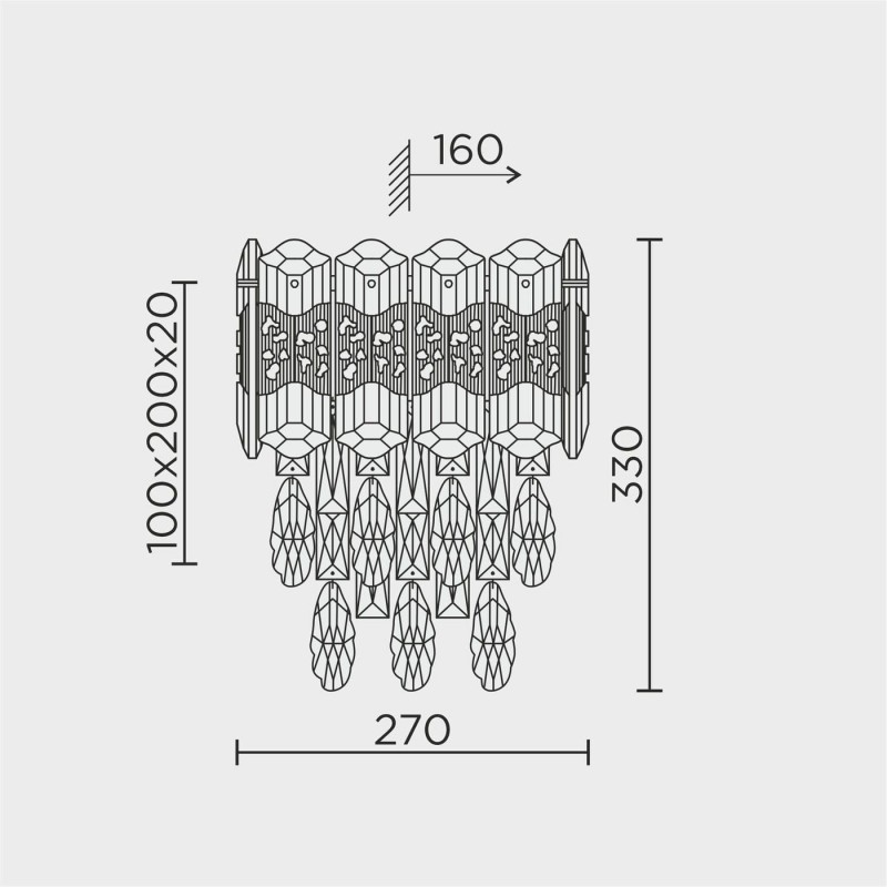 Настенный светильник MODELUX ML.7085.320 GD