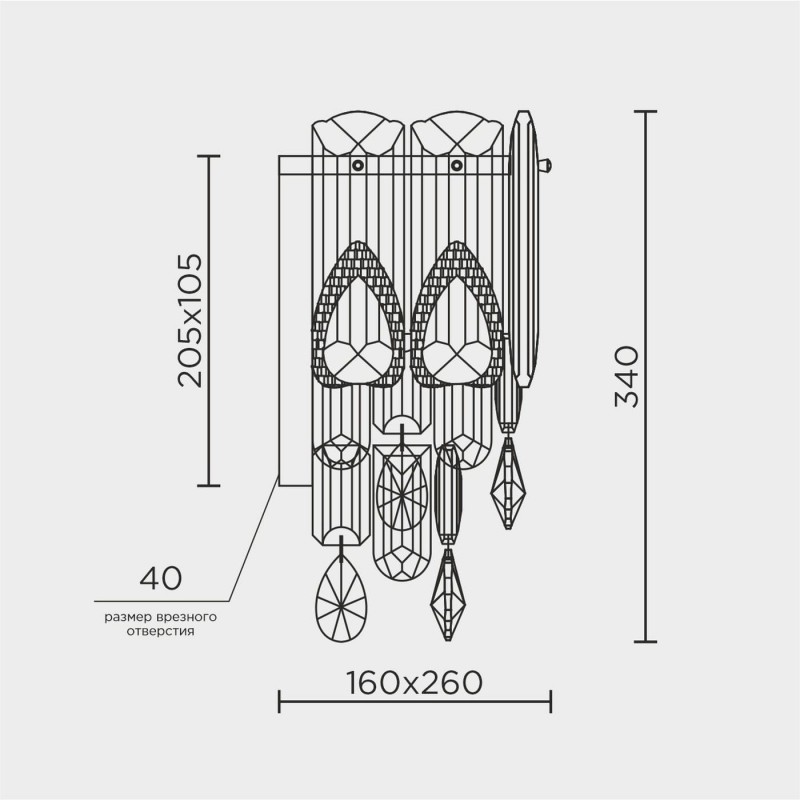 Настенный светильник MODELUX ML.7220.320 GD