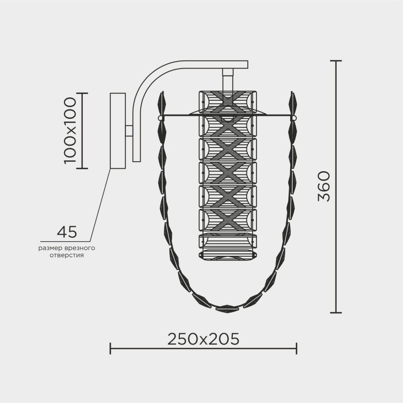 Настенный светильник MODELUX ML.755.02 CR