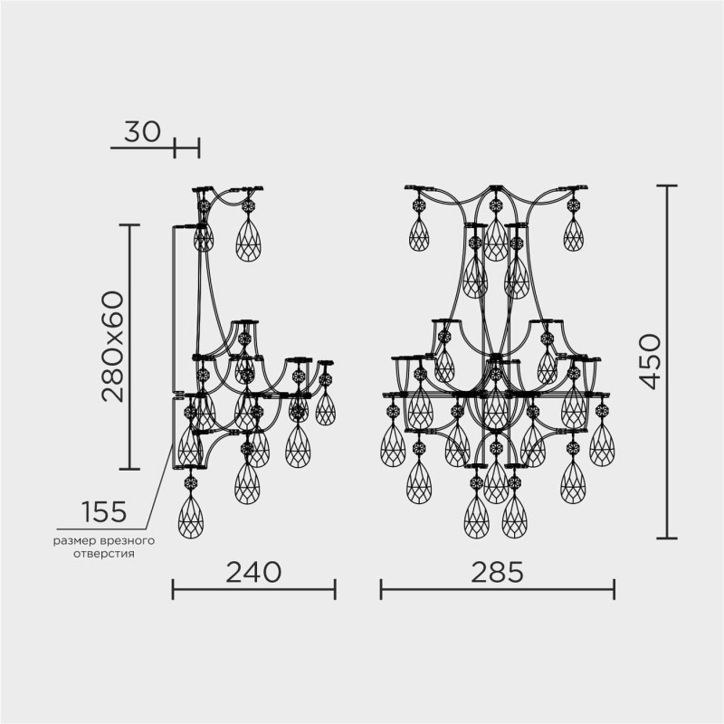 Настенный светильник MODELUX premium ML.7815.340P GD