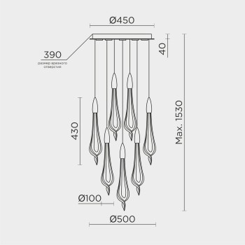 Подвесной светильник MODELUX ML.89181.7 BS