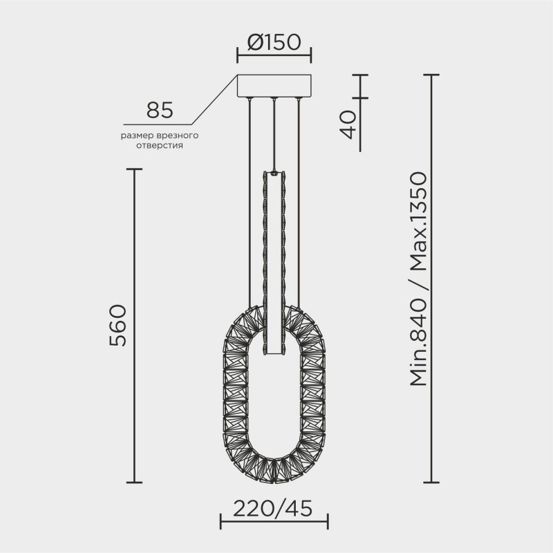 Подвесной светильник MODELUX ML.9040.640 GD