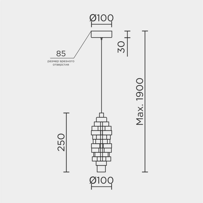 Подвесной светильник MODELUX ML.9050.100 GD
