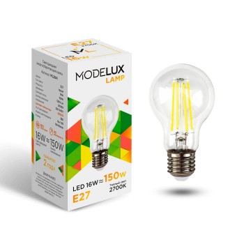 Светодиодная лампа MODELUX lamp ML2841- А60-16W-Е27-2700 clear
