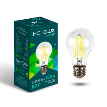 Светодиодная лампа MODELUX lamp ML2842- А60-16W-Е27-4500 clear