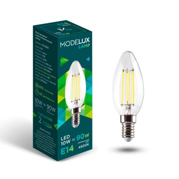 Светодиодная лампа MODELUX lamp ML2850- С35-10W-Е14-4500 clear
