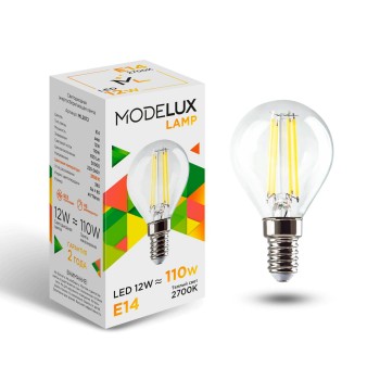 Светодиодная лампа MODELUX lamp ML2872- G45-12W-Е14-2700 clear