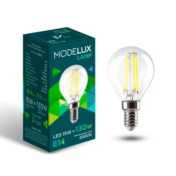 Светодиодная лампа MODELUX lamp ML2873- G45-15W-Е14-4500 clear