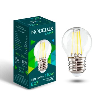 Светодиодная лампа MODELUX lamp ML2881- G45-12W-Е27-4500 clear