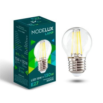 Светодиодная лампа MODELUX lamp ML2883- G45-15W-Е27-4500 clear