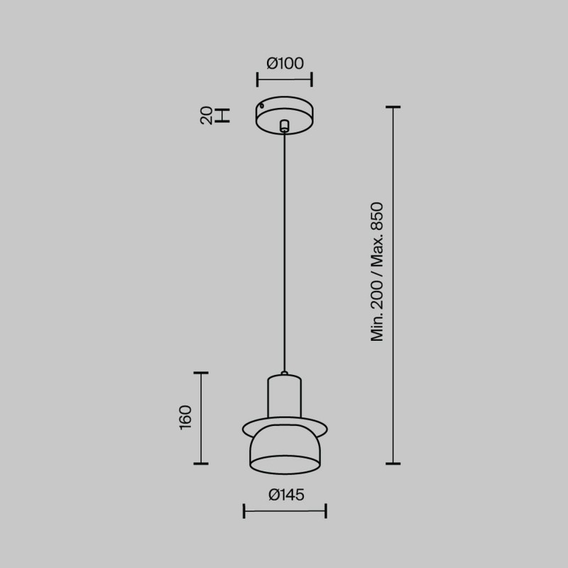Подвесной светильник MODESTYLE MS.1411.120 BK