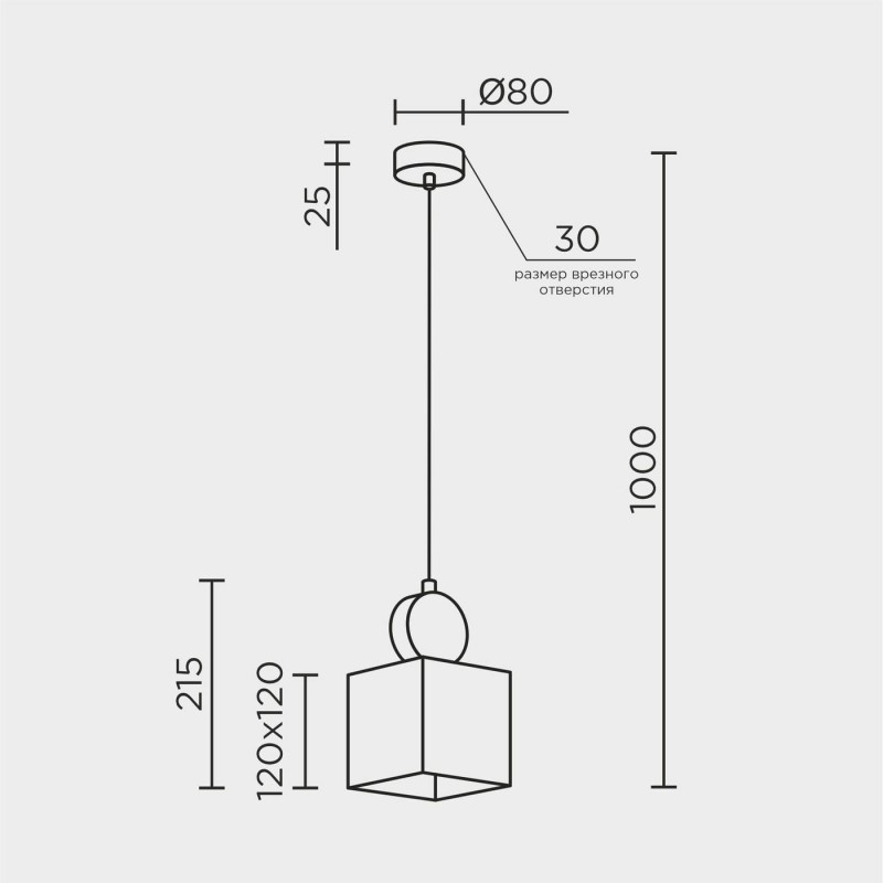 Подвесной светильник MODESTYLE MS.163.210 BS