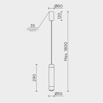 Подвесной светильник MODESTYLE MS.180.1 BS
