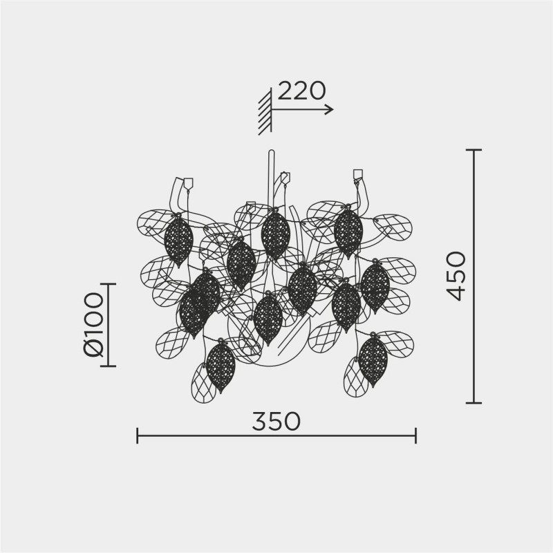 Настенный светильник MODESTYLE MS.2111.350 GD