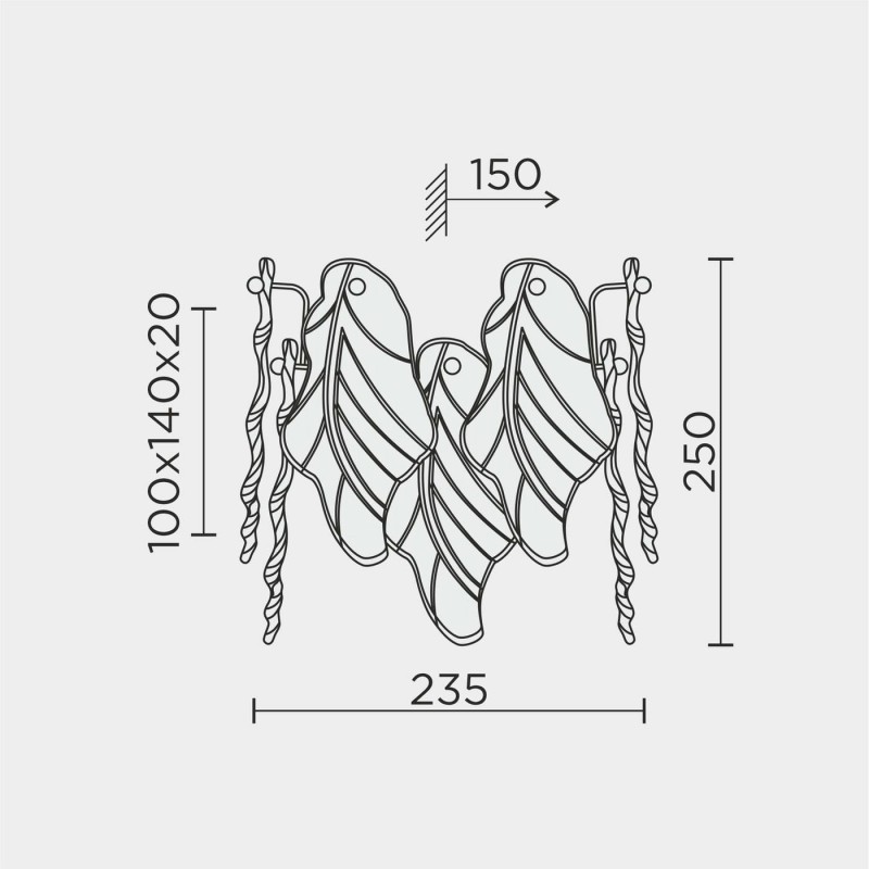 Настенный светильник MODESTYLE MS.2290.02 CR