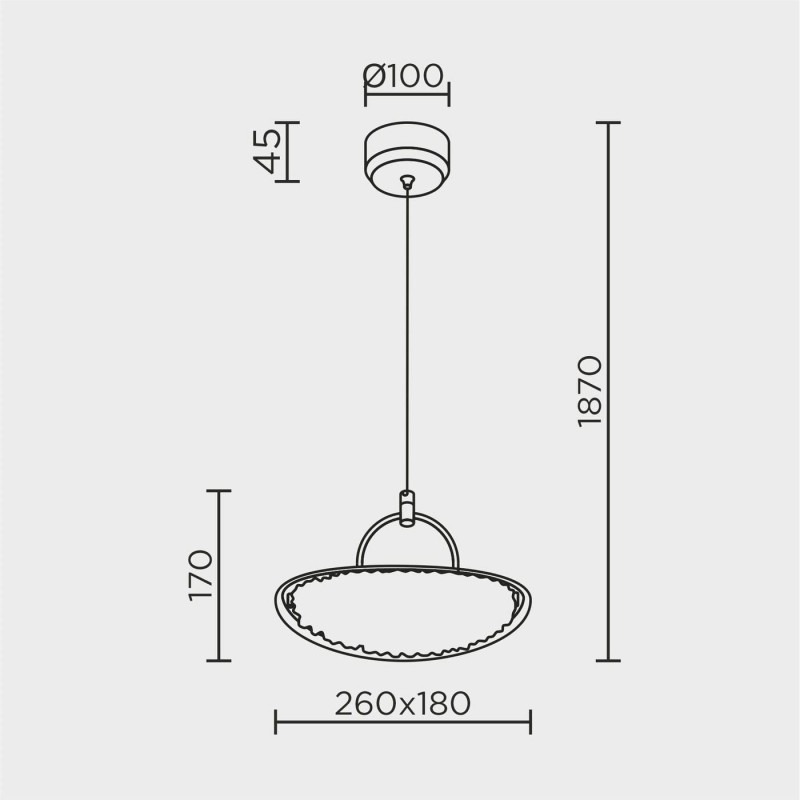 Подвесной светильник MODESTYLE MS.2326.1 BK