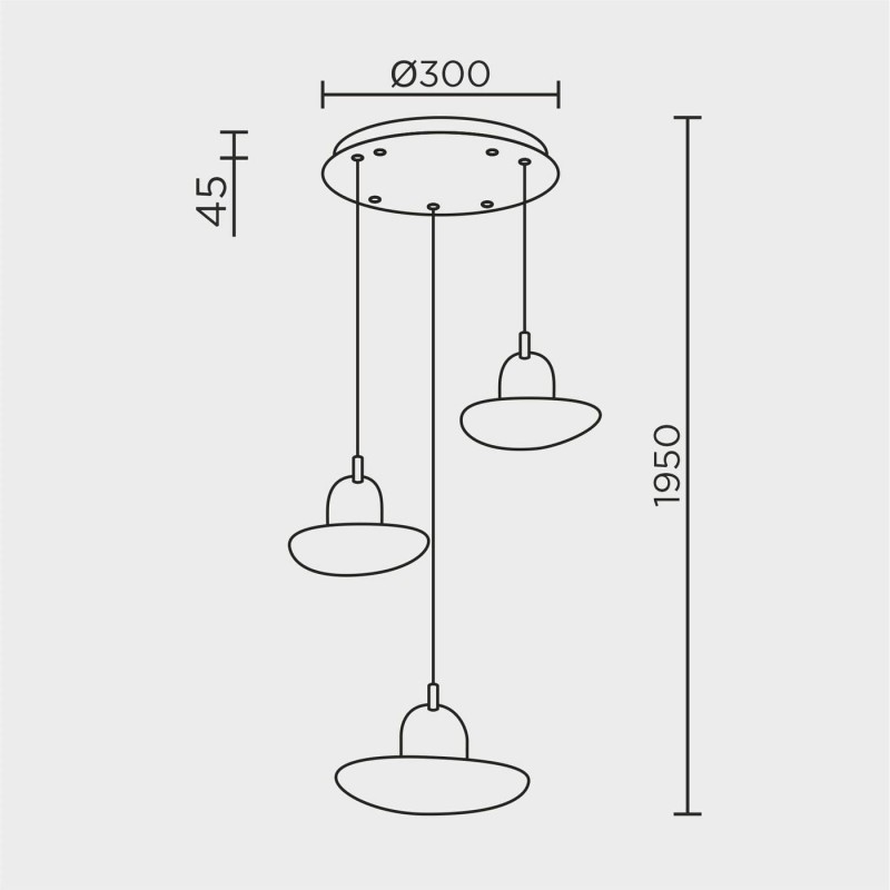 Подвесной светильник MODESTYLE MS.2326.3 BK